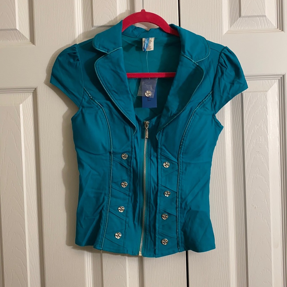 CLOSET CLOSING 9/30 Ole Ole teal top punk business
